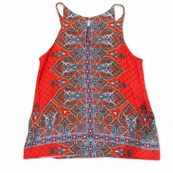Vintage Red Paisley Tank- Y2K- Made in USA - Size Small - Picture 3 of 6